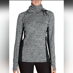 Eddie Bauer Women's Black and Gray Top. Size L